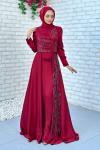 Rose Abiye Tesettür  Bordo