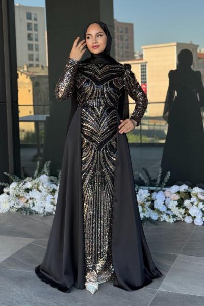 Selma Tesettür Abiye Siyah