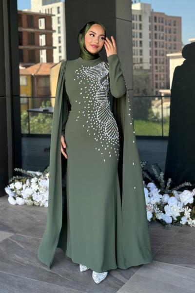 Serenay Tesettür Abiye Haki