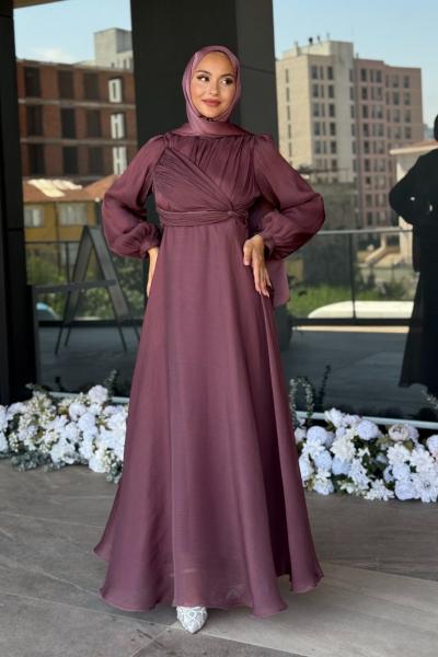 Sevinç Tesettür Abiye Gül Kurusu