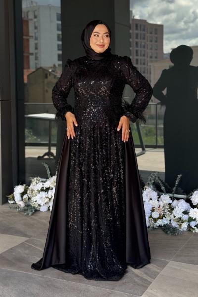 Şeyma Tesettür Abiye Siyah