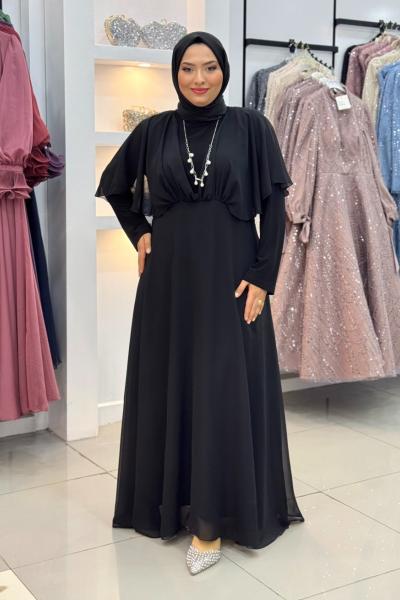 Şule tesettür abiye Siyah