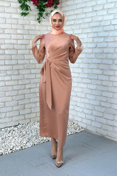 Suzan Abiye Tesettür Somon