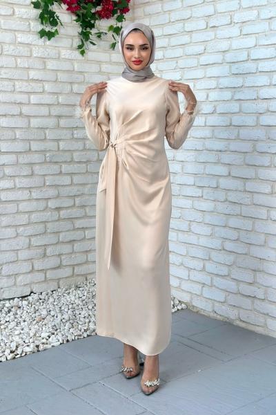 Suzan Abiye Tesettür Taş Rengi