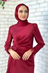 Suzan Abiye Tesettür Bordo