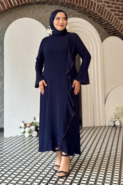 Tansu Tesettür Abiye Lacivert