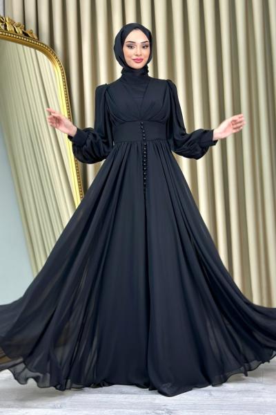 Türkan tesettür abiye Siyah