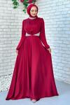 Violet Abiye Tesettür  Bordo
