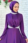 Violet Abiye Tesettür  Mürdüm