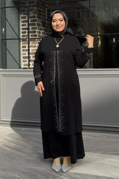 Zarife Tesettür Abiye  Siyah