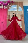 ZEHRA ŞİFON ABİYE Bordo