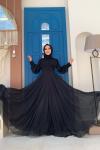 ZEHRA ŞİFON ABİYE Siyah