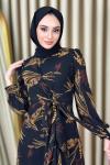 Leyla Şifon Elbise Siyah