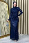 Sinem Pullu Abiye Lacivert