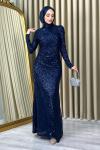 Sinem Pullu Abiye Lacivert