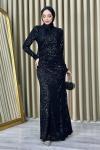 Sinem Pullu Abiye Siyah