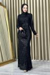 Sinem Pullu Abiye Siyah