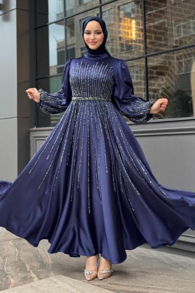 Fahriye abiye Lacivert