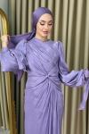 Rabia tesettür abiye Lila