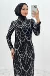 Ahenk tesettür abiye Siyah