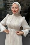 Nedime tesettur abiye Taş Rengi
