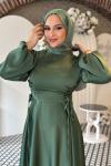 Nazlı Tesettür Abiye Mint Yeşili