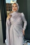 Almina Tesettür Abiye Taş Rengi