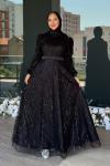 Elena Tesettür Abiye Siyah
