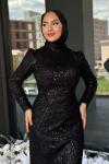 Özge Tesettür Abiye Siyah