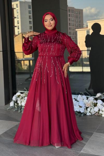 Kumsal Abiye Bordo