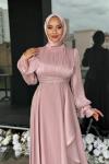 Eda Tesettür Abiye Pembe