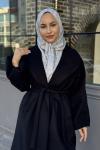 Yeliz Kaşe Kaban Siyah