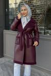 Ferah Kürklü Mont Bordo