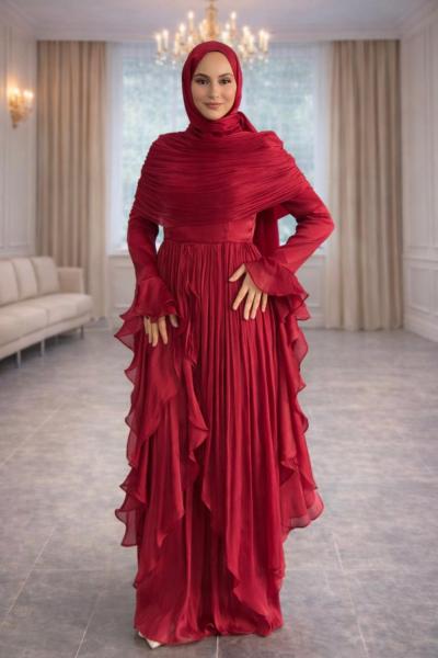 Madonna Abiye Bordo
