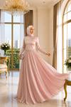 Alya Tesettür Abiye Pembe