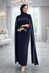 Esin Tesettür Abiye Lacivert