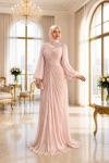 Ayşe Tesettür Abiye Pembe