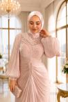 Ayşe Tesettür Abiye Pembe