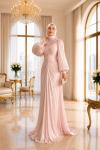 Ayşe Tesettür Abiye Pembe