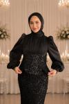 Hatice Tesettür Abiye Siyah