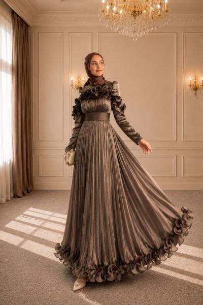 Adelina Tesettür Abiye Vizon