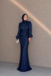 Hatice Tesettür Abiye Lacivert