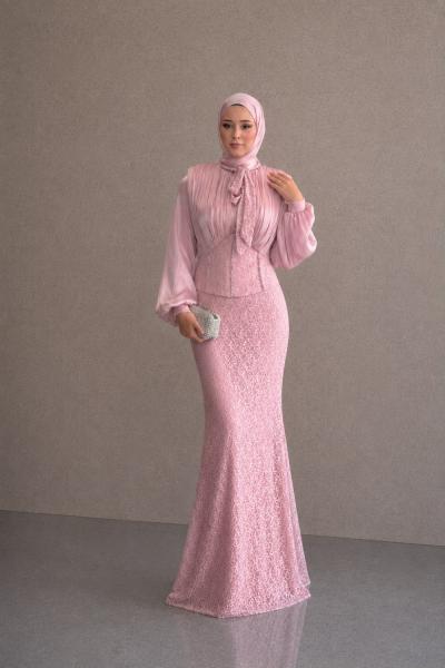 Diva Tesettür Abiye Pudra