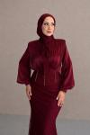 Diva Tesettür Abiye Bordo