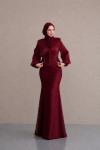 Diva Tesettür Abiye Bordo