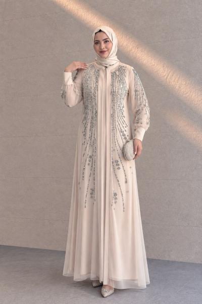 Handan Abaya Bej