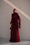 Madonna Abiye Işıltılı Bordo