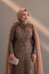 Nigar Tesettür Abiye Gold