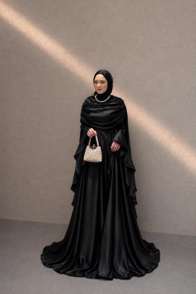 Asya Tesettür Abiye Siyah