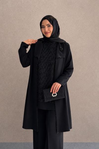 Cemile Ceket Pantolon Takım Siyah